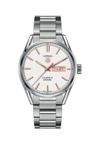 TAG Heuer Carrera Calibre 5 Day Date Stainless Steel / Silver / Bracelet